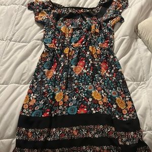 Petit large floral crepe dress
